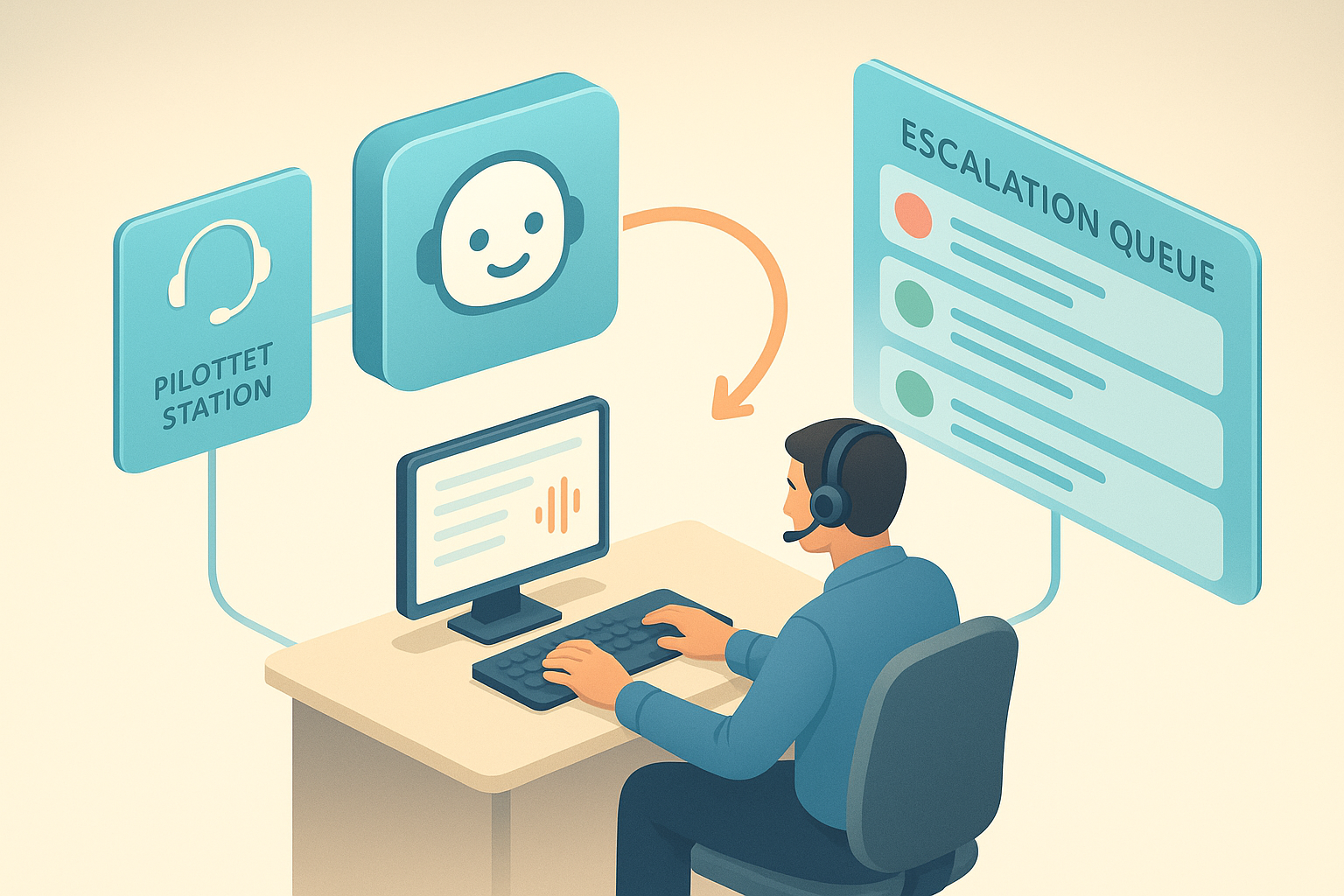 Illustration for: Step 4: Train Staff on Human Escalation Protocols and Test the System