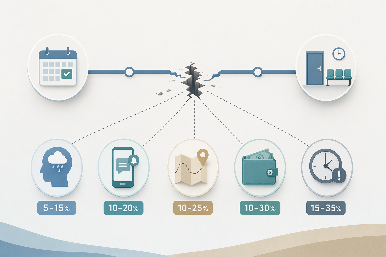 Illustration for: Root Causes of High No-Show Rates Despite Booking Confirmations