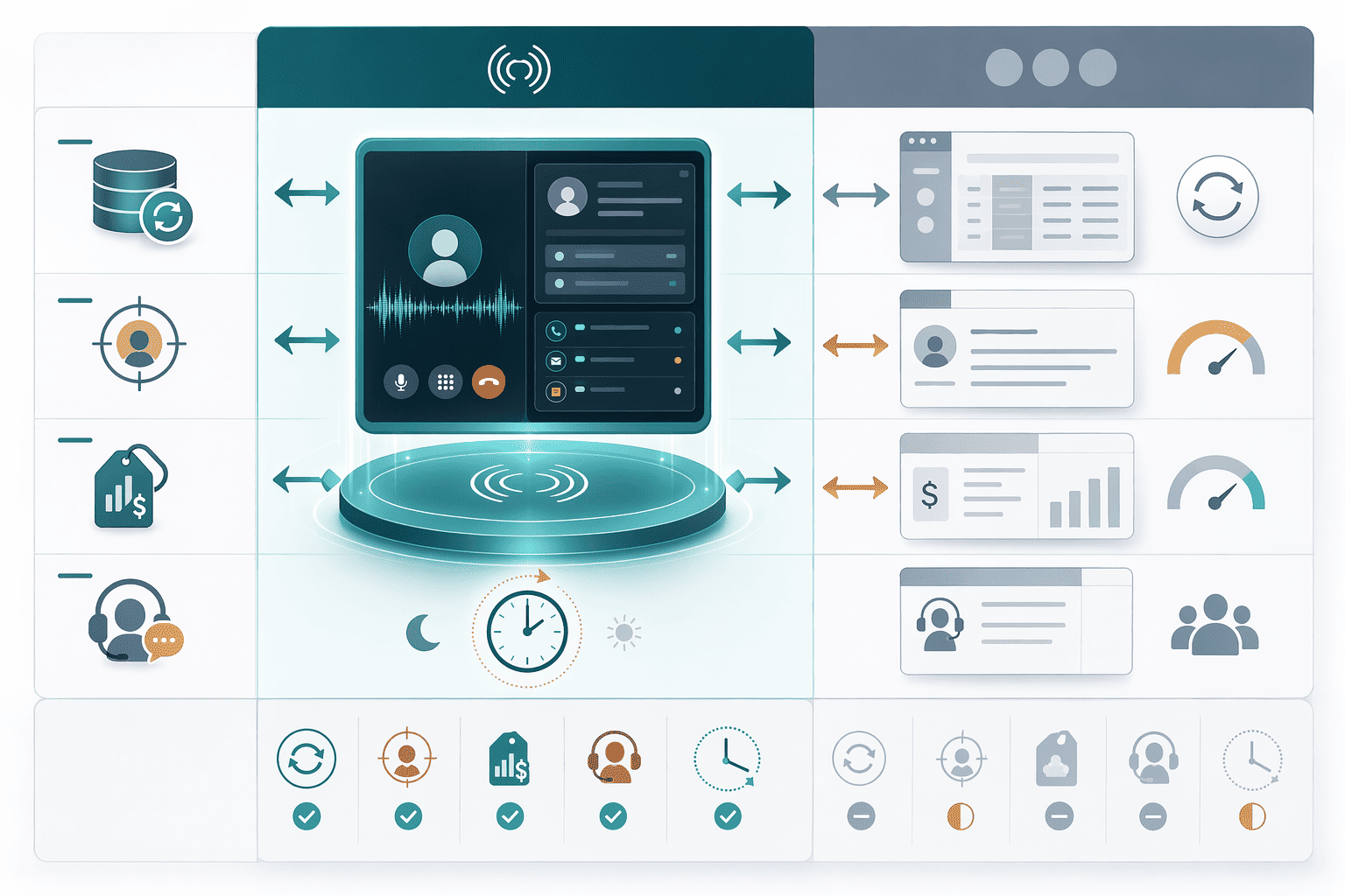 Illustration for: Platform Comparison: EchoLeads, UnleashX AI, Rootle AI, and Oriserve