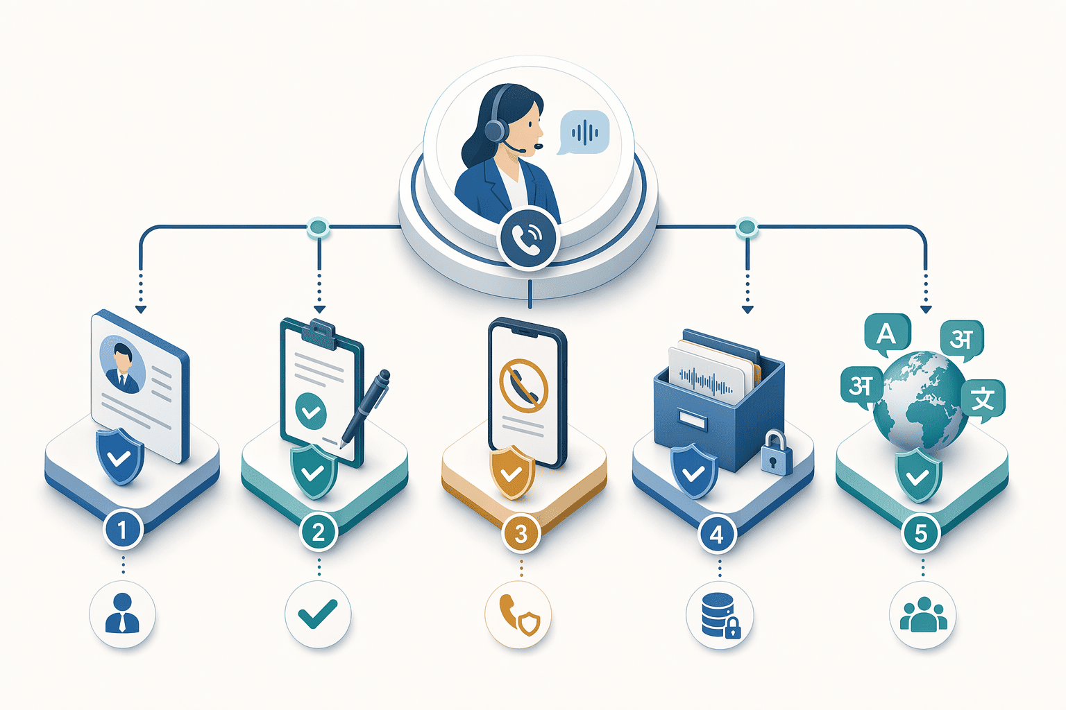 Illustration for: Compliance Considerations: IRDAI, TRAI DND 2.0, and Regional Language Requiremen