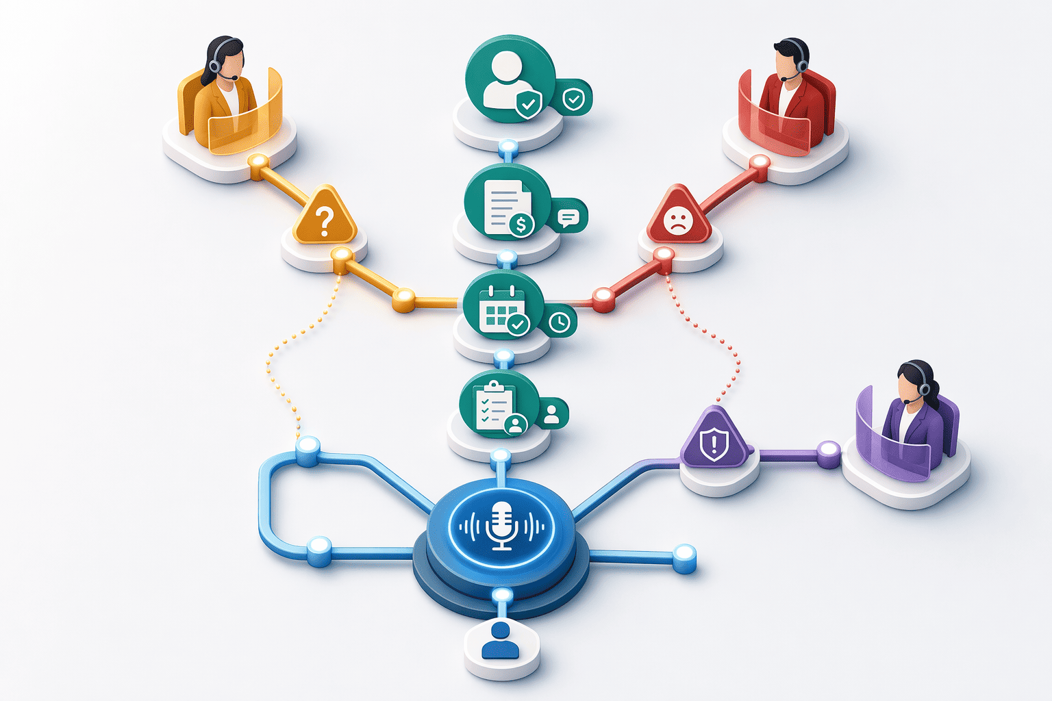 Illustration for: When Voice Agents Should Escalate to Human Teams