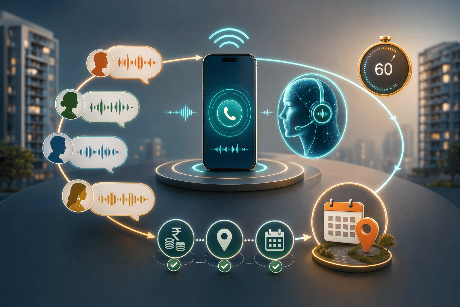 Illustration for: How AI Calling Agents Enable 24/7 Multilingual Outbound Calls