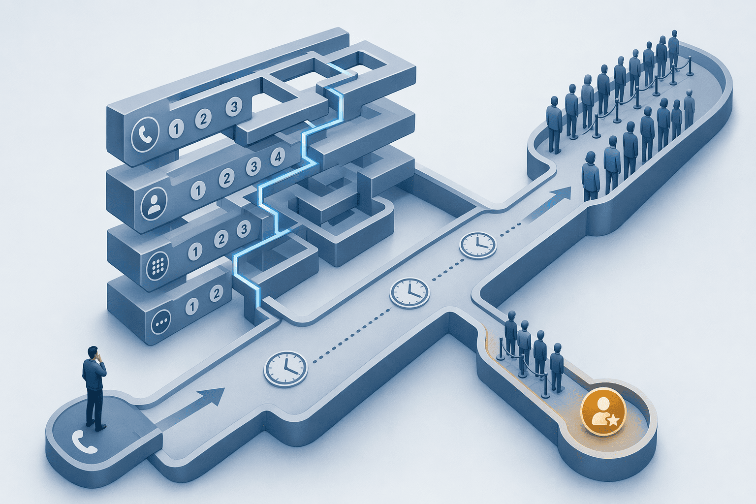 Illustration for: How Manual Routing and Understaffing Extend Wait Times