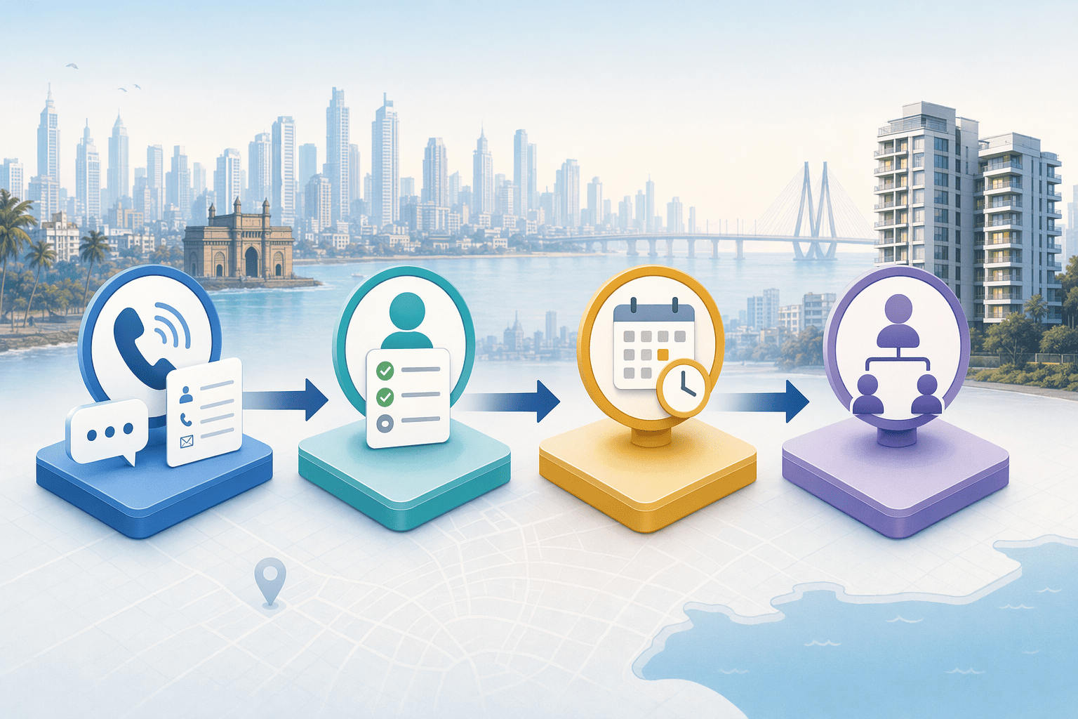 Illustration for: How AI Voice Agents Handle Property Inquiries (The Four-Stage Workflow)