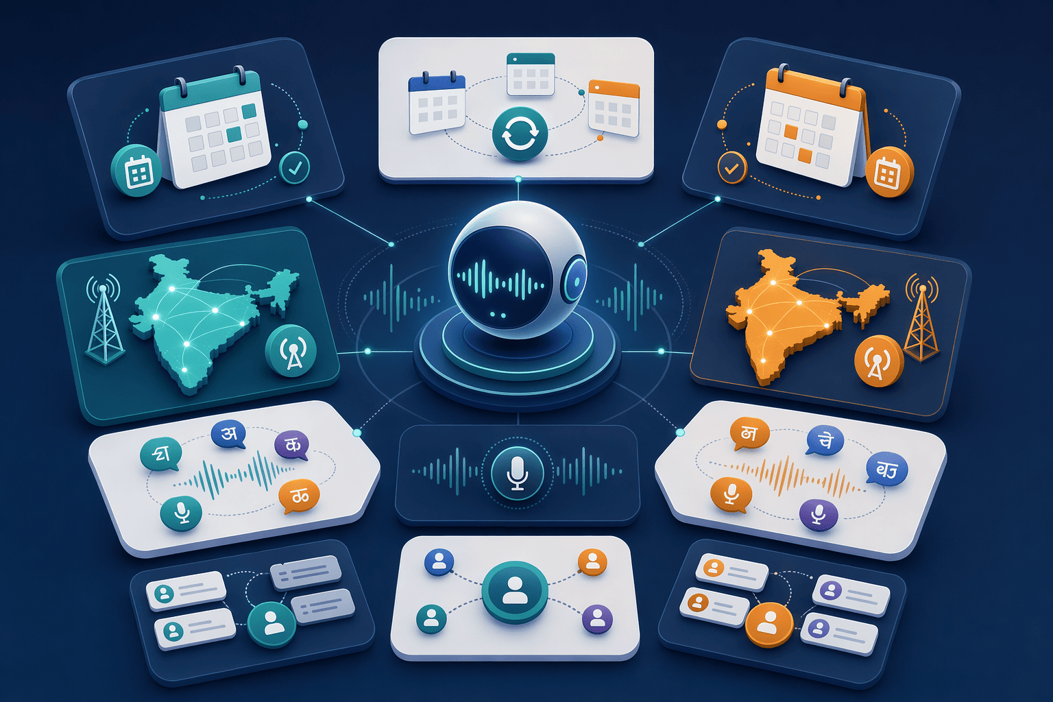 Illustration for: 8 AI Voice Scheduling Platforms for Indian SaaS Teams
