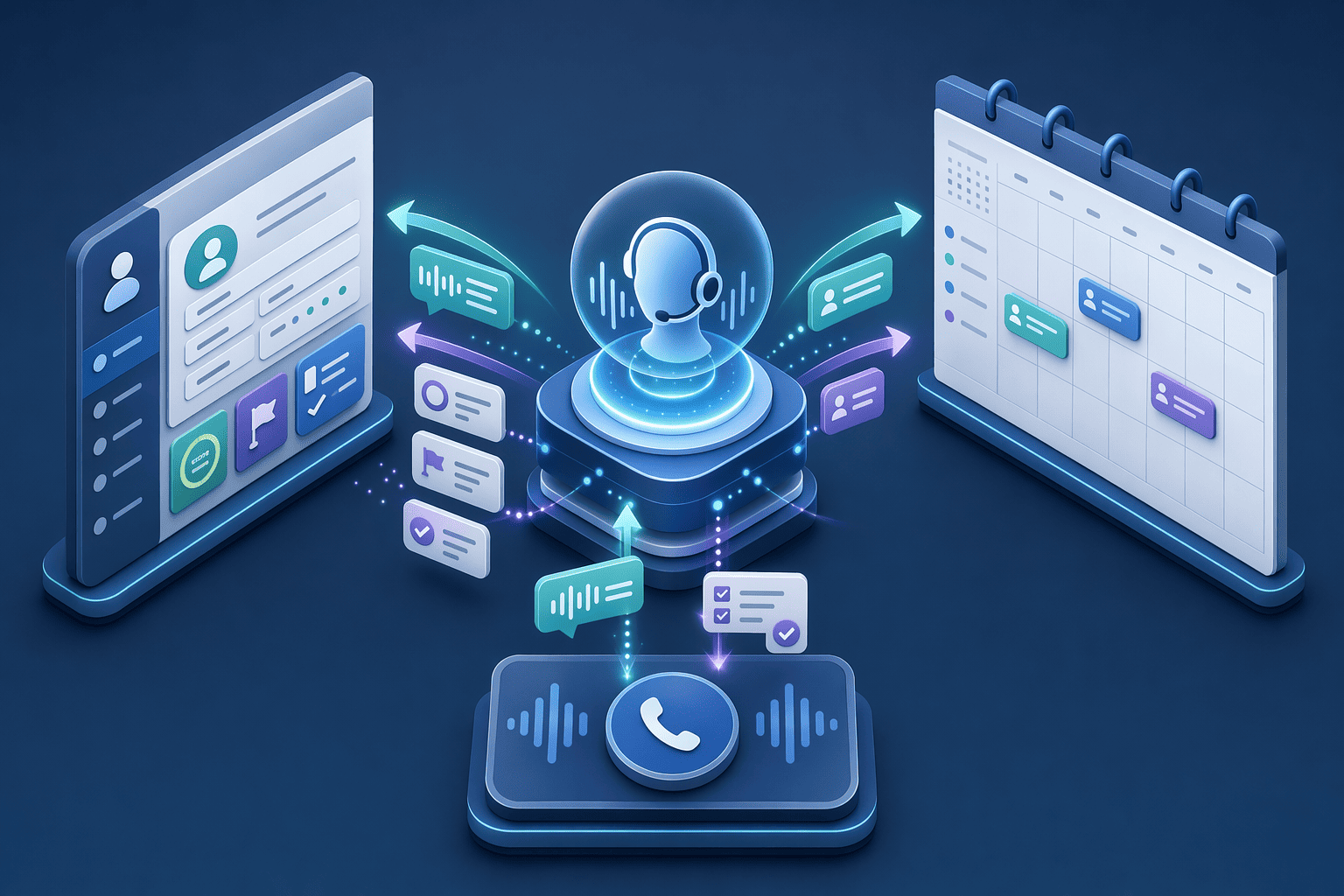 Illustration for: Integration Requirements: CRM, Calendar & Telephony