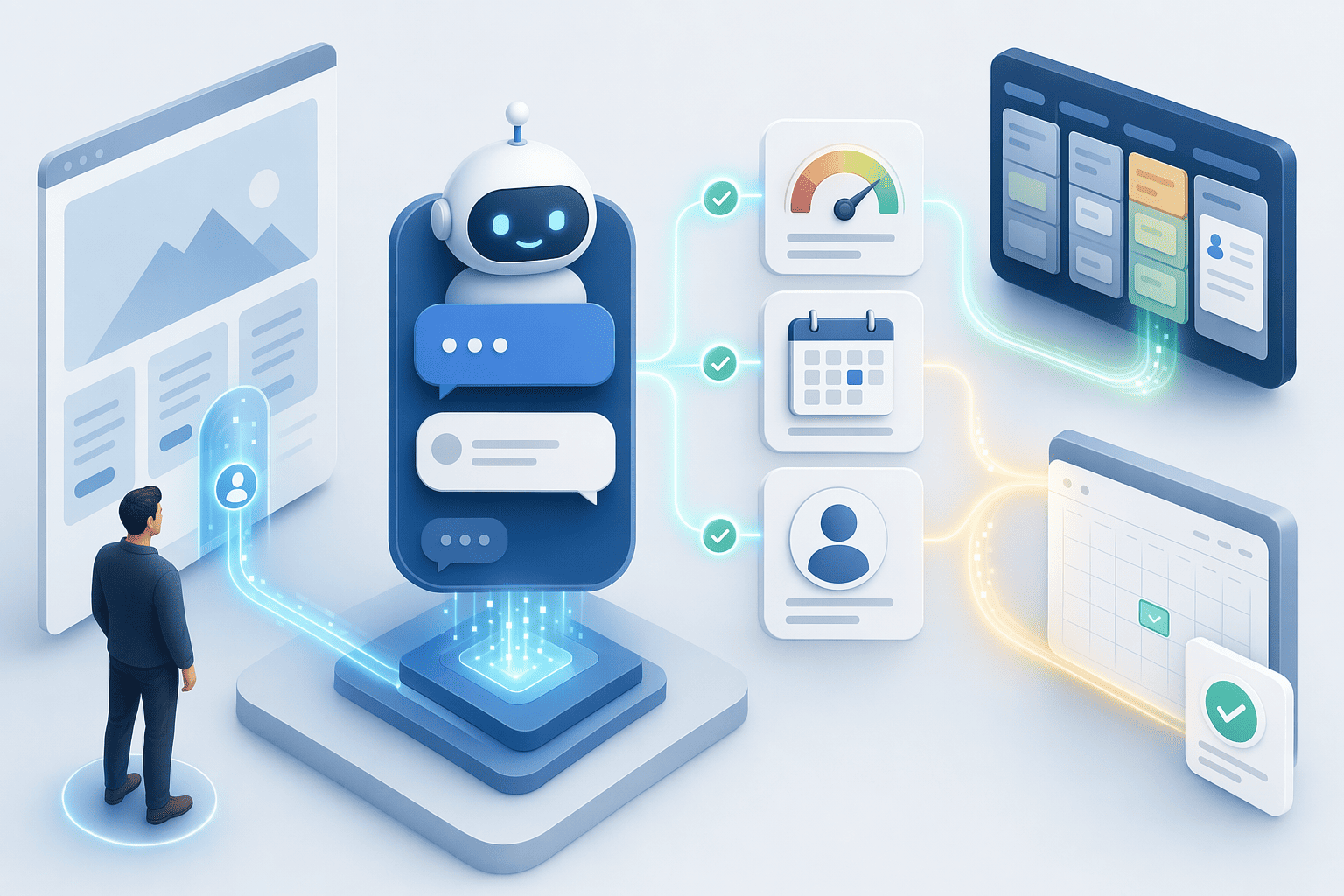 Illustration for: What Are AI Chatbot Tools for Website Lead Generation?