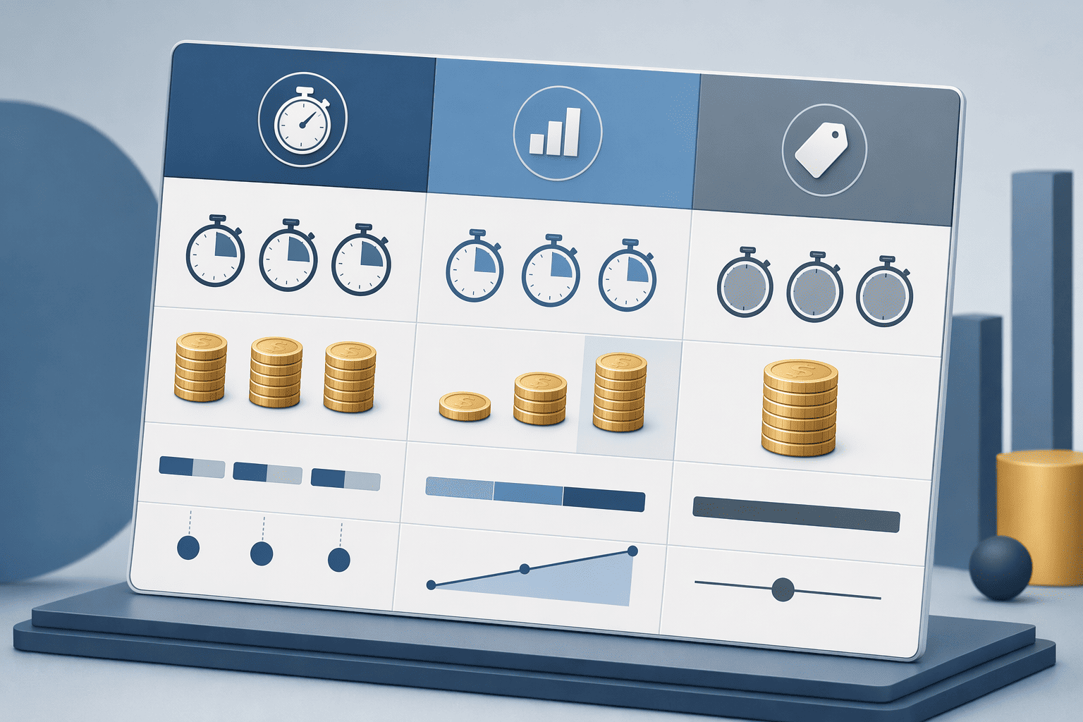 Illustration for: Cost models compared: per-minute vs. Usage-based vs. Flat-rate pricing