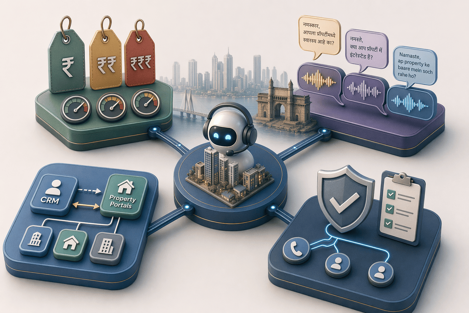 Illustration for: How to evaluate AI calling platforms for Mumbai real estate leads