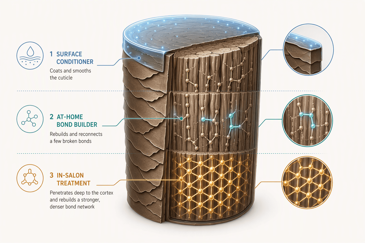 Illustration for Professional Interventions: How Bond Repair and In-Salon Treatments Differ