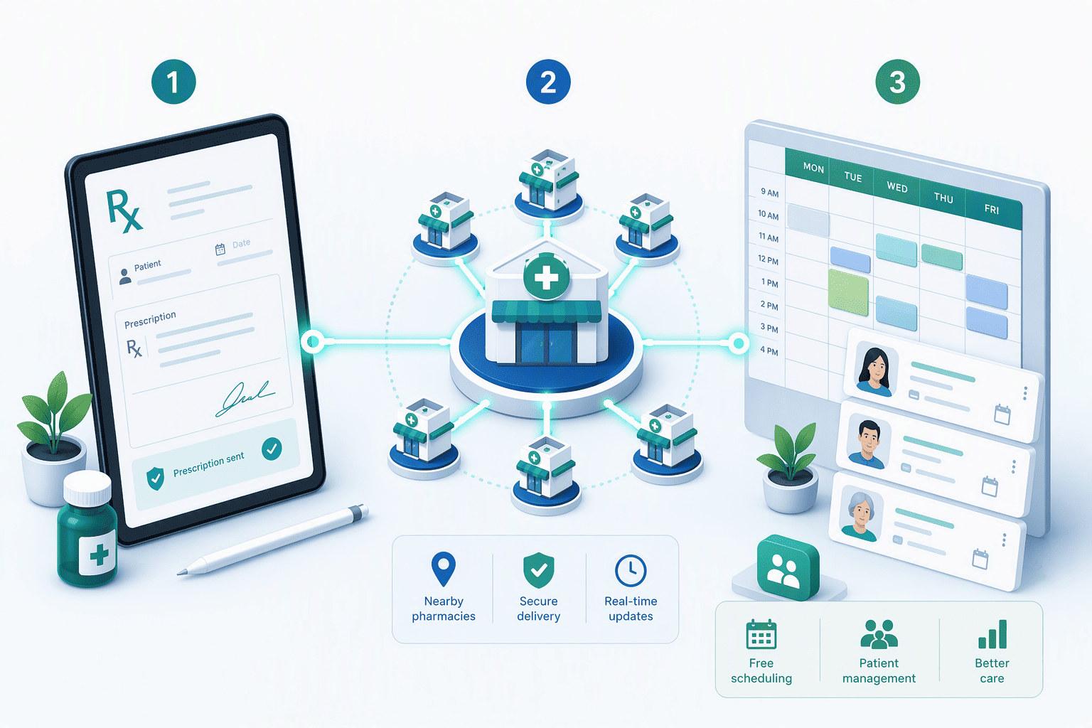 Illustration for 5. DocOn, A Free, Pharmacy-Backed Scheduling and Prescription Platform