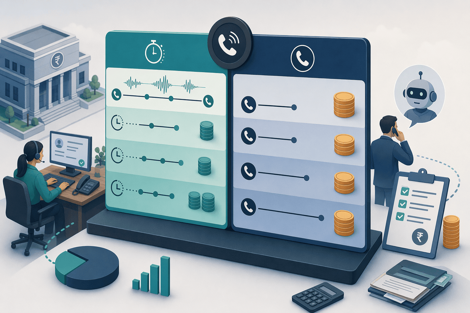 Illustration for: Pricing Models for NBFC Use Cases: Usage-Based vs. Flat-Rate Comparison