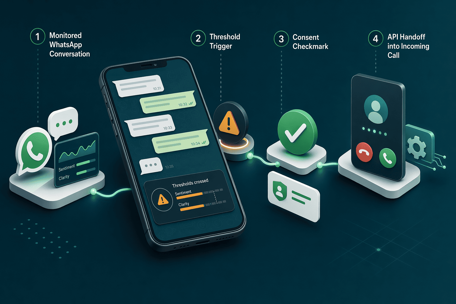 Illustration for: WhatsApp-first with voice escalation: setup and compliance
