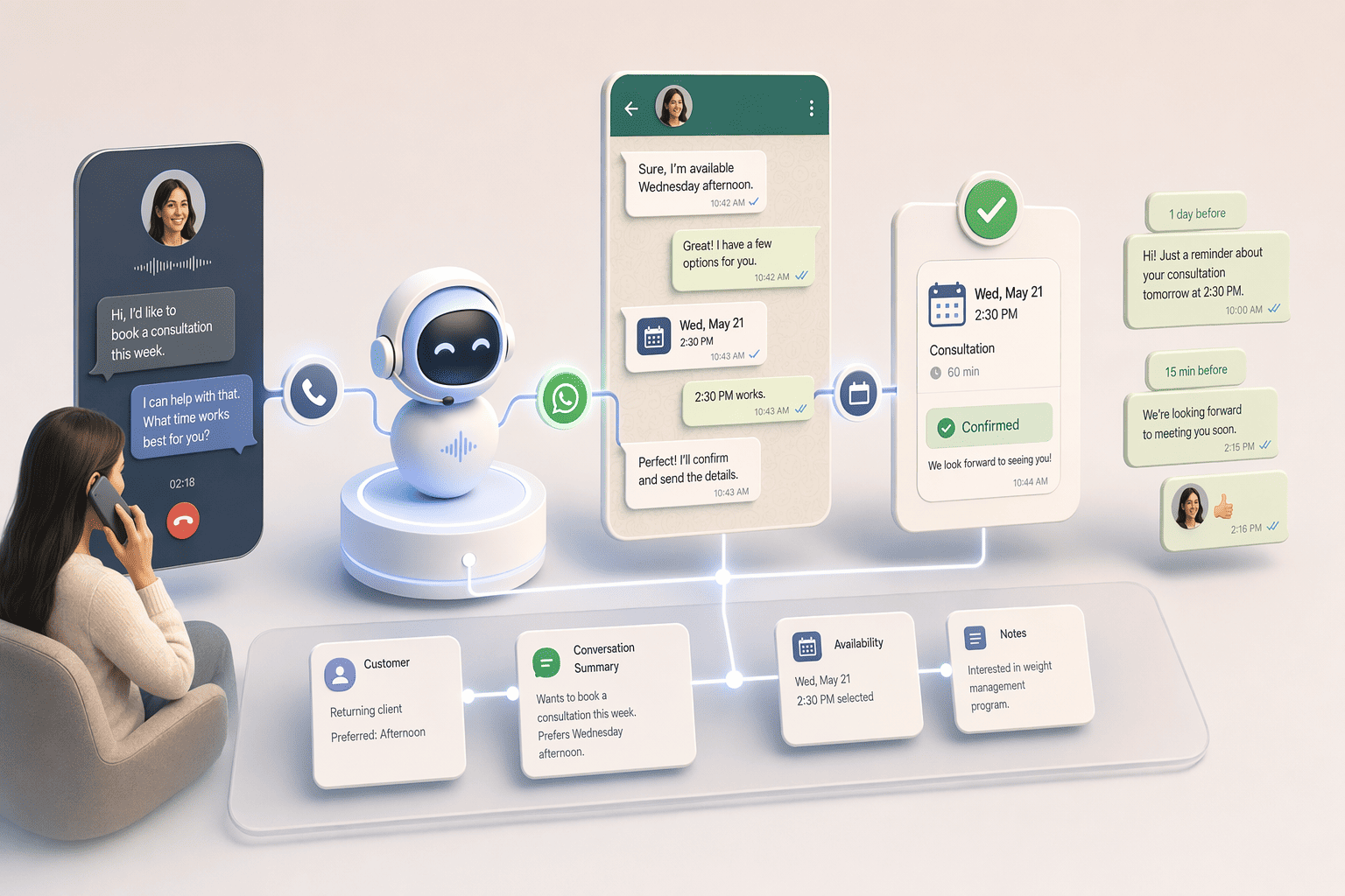 Illustration for: Why businesses need WhatsApp + voice orchestration (not single-channel AI)
