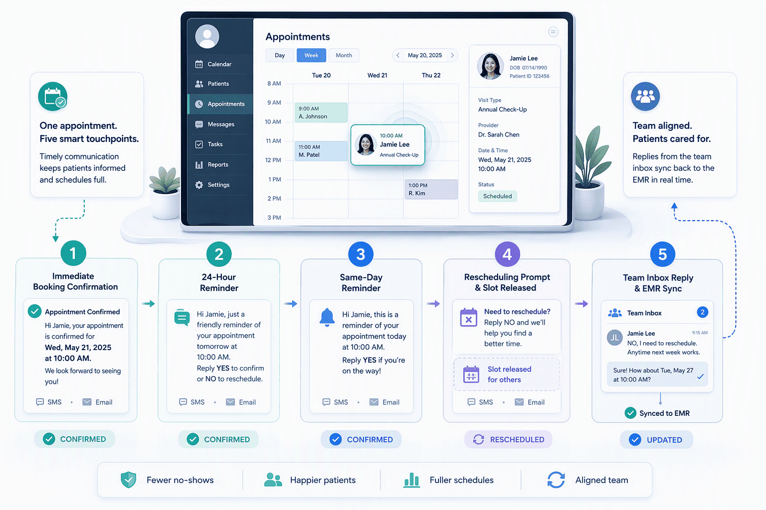 Illustration for 3. KloudMD: The EMR-Synced Reminder and Confirmation Hub