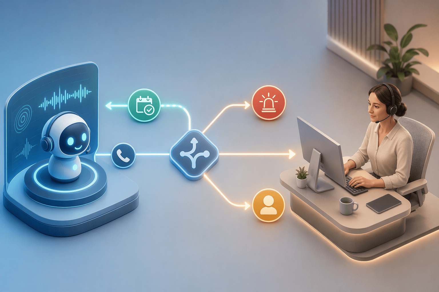 Illustration for 4. CallHealth Services: The Human-Escalation-First Hybrid Agent