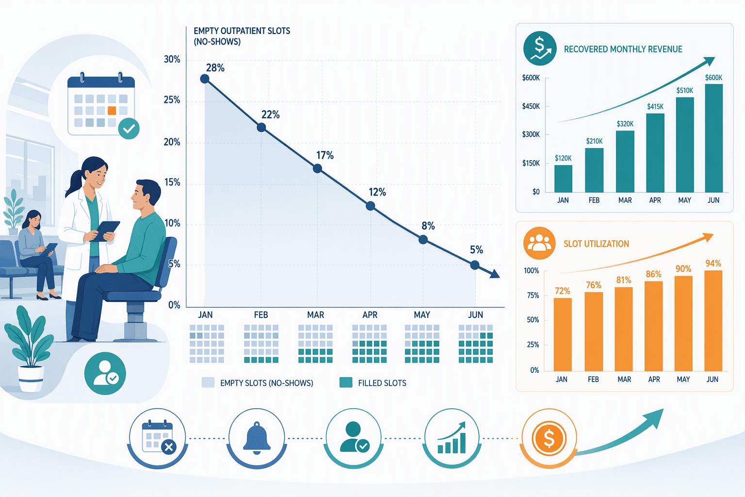 Illustration for Step 6: Measure and Project the Dual Impact: Revenue Recovery and Operational Efficiency