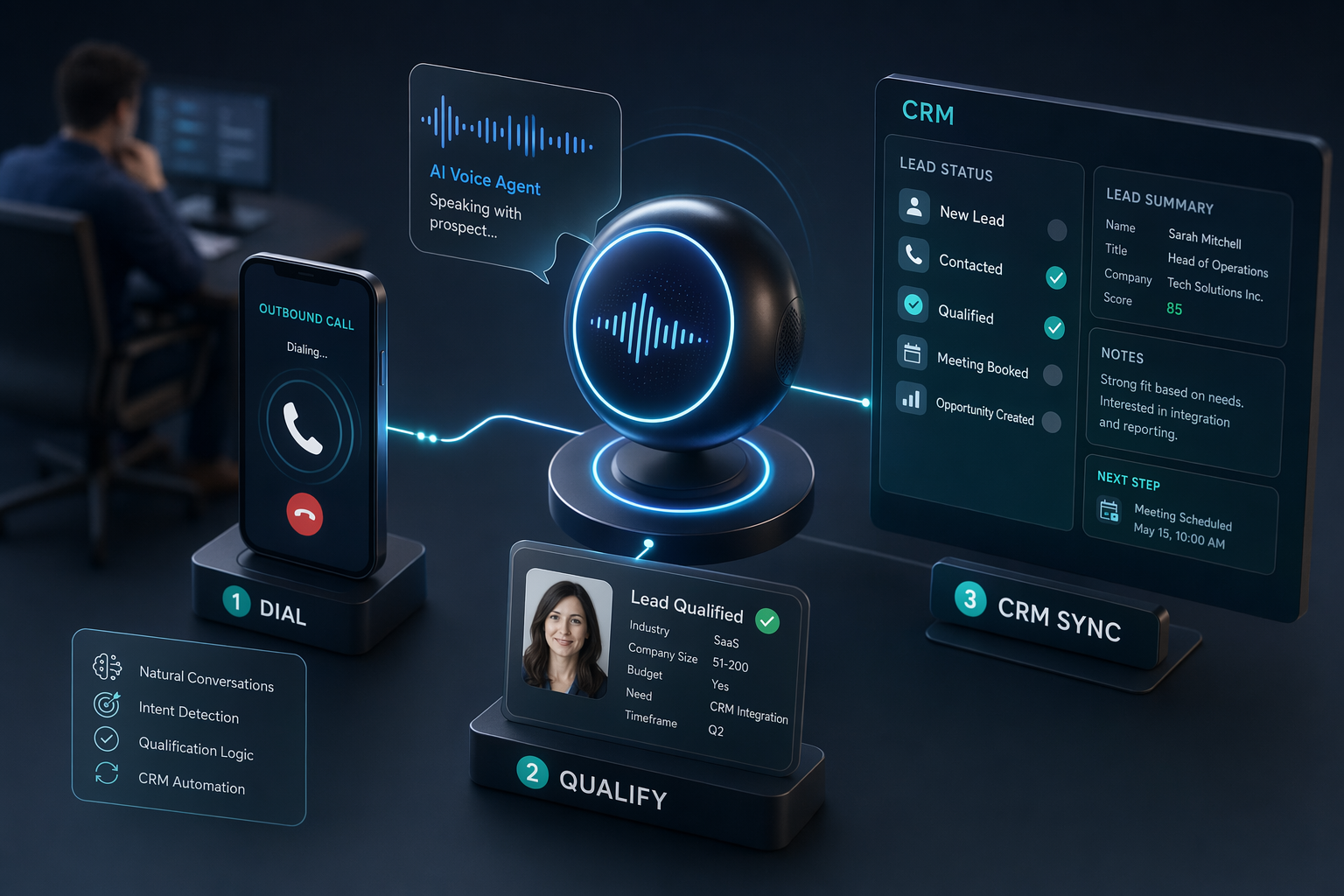 Illustration for: How AI Voice Agents Handle Initial Prospecting Without Human Reps