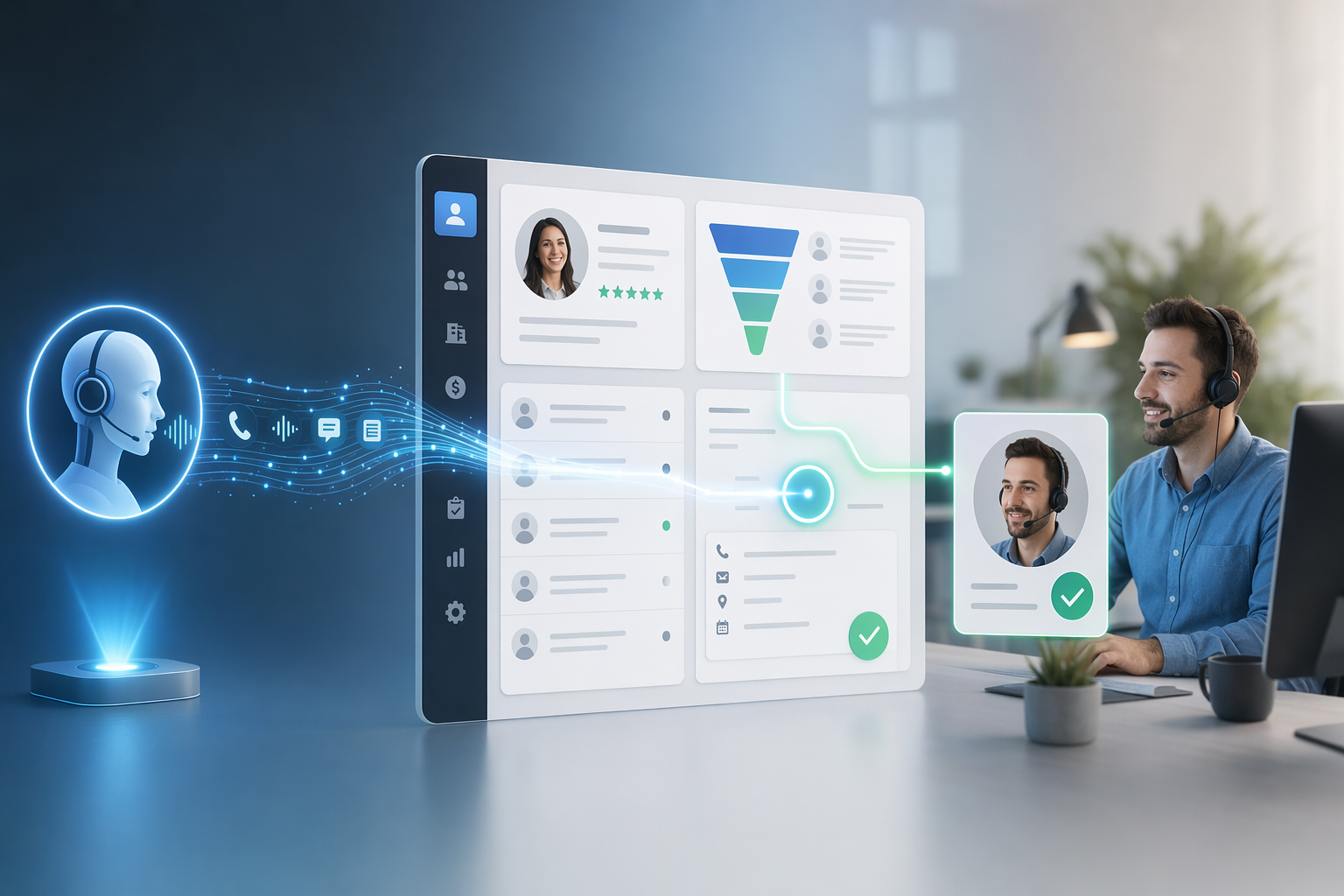 Illustration for: Step 4: Route High-Intent Leads to Human Sales Reps in Real Time
