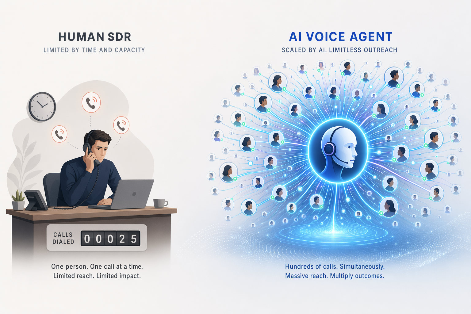 Illustration for: Why Traditional Cold Calling Fails to Scale for Small Agencies