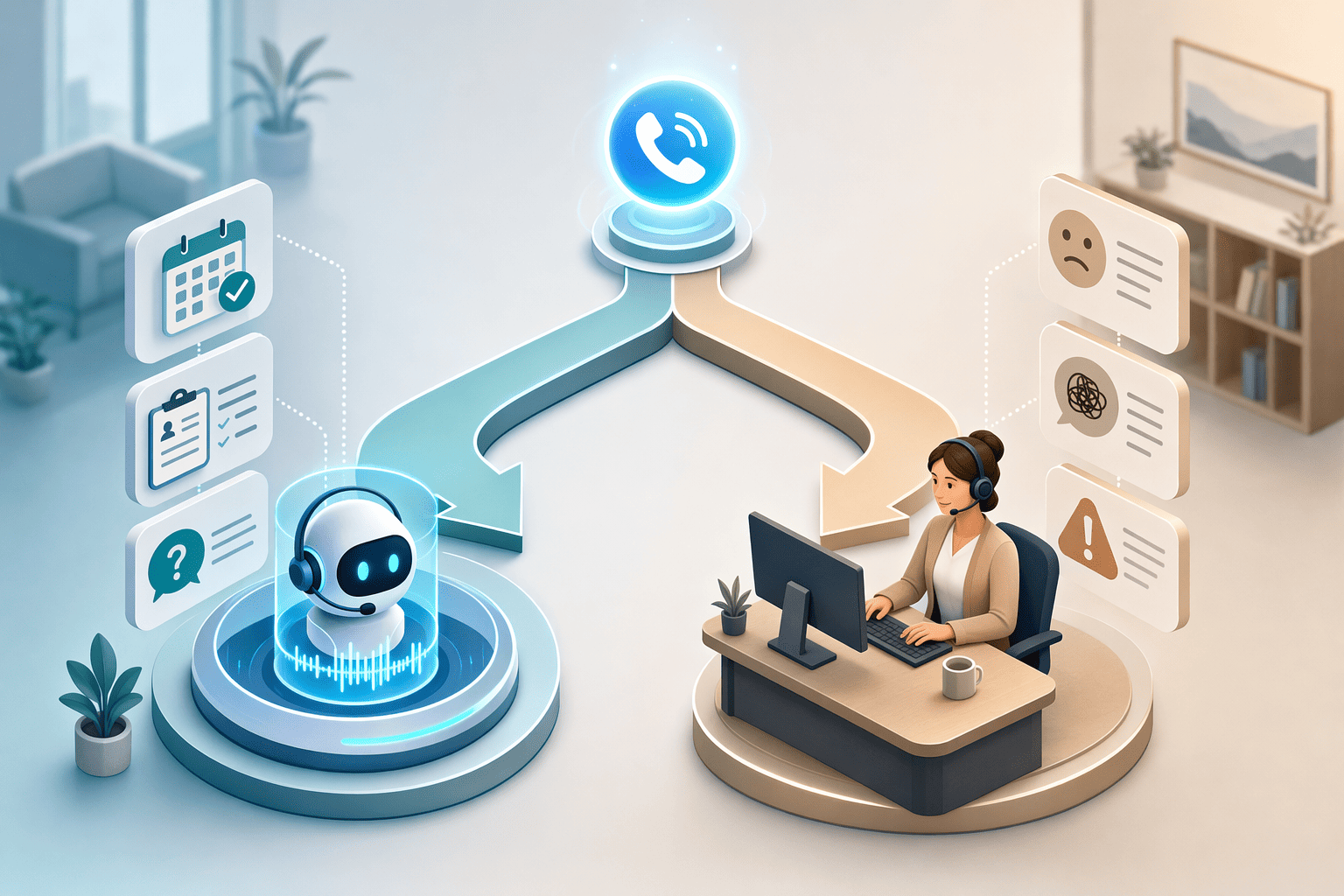Illustration for: How AI Voice Agents Work as a Staffing Alternative