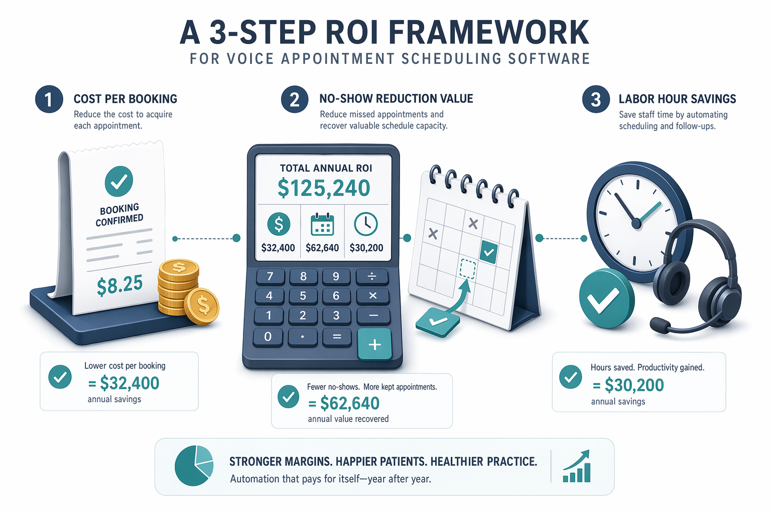 Illustration for: How to Calculate ROI for Voice Appointment Scheduling Software