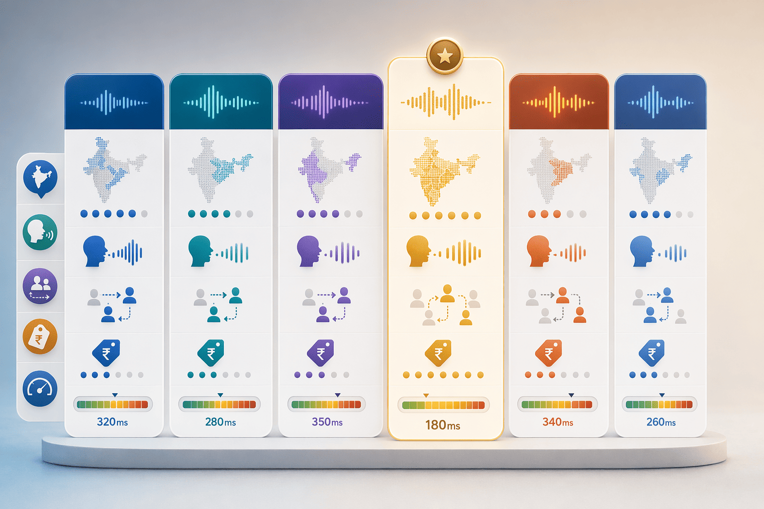 Illustration for: Top 6 Hindi AI Voice Phone Calling Agents Compared