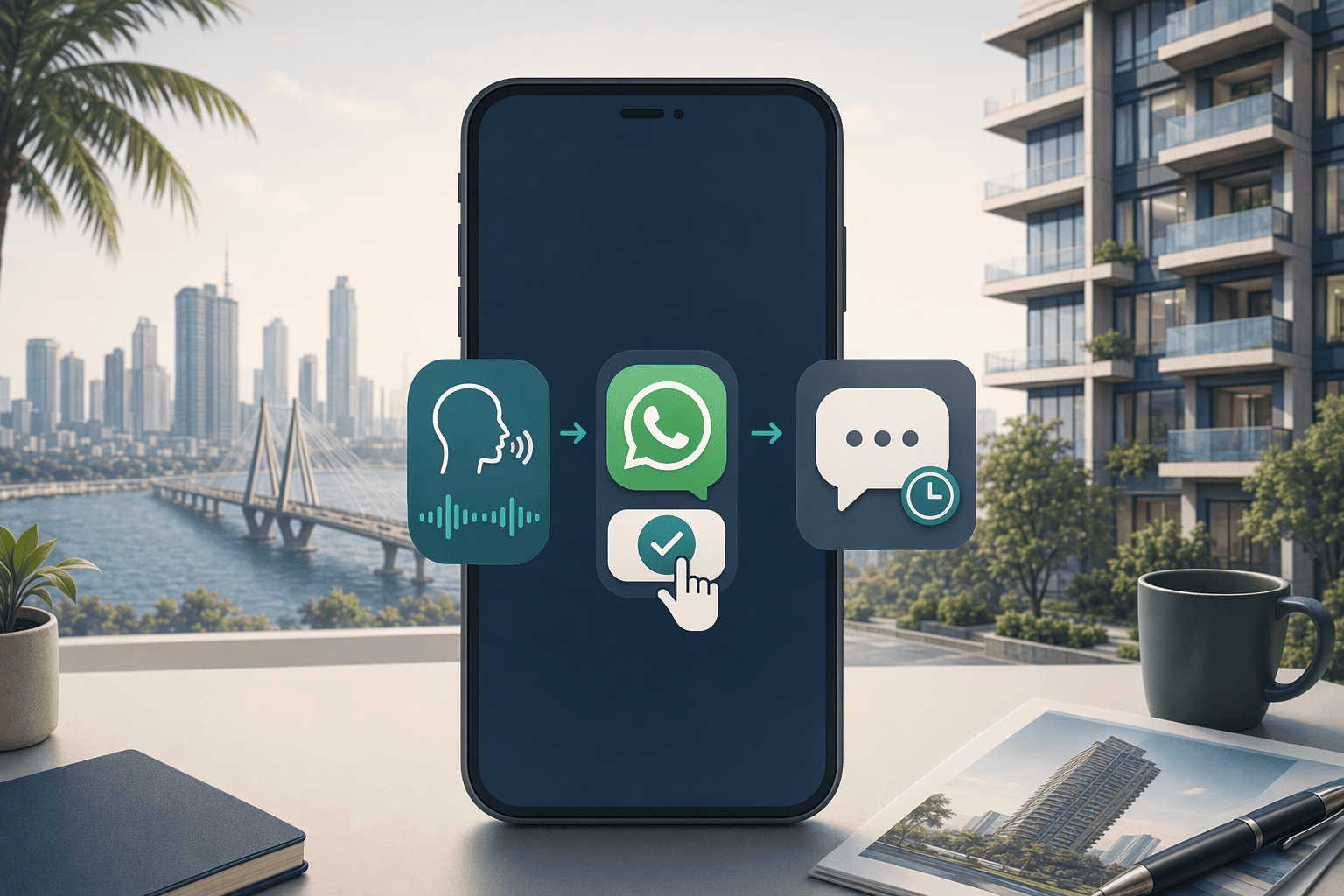 Illustration for: Omnichannel Coordination: Voice, WhatsApp, and SMS for Site Visit Confirmations