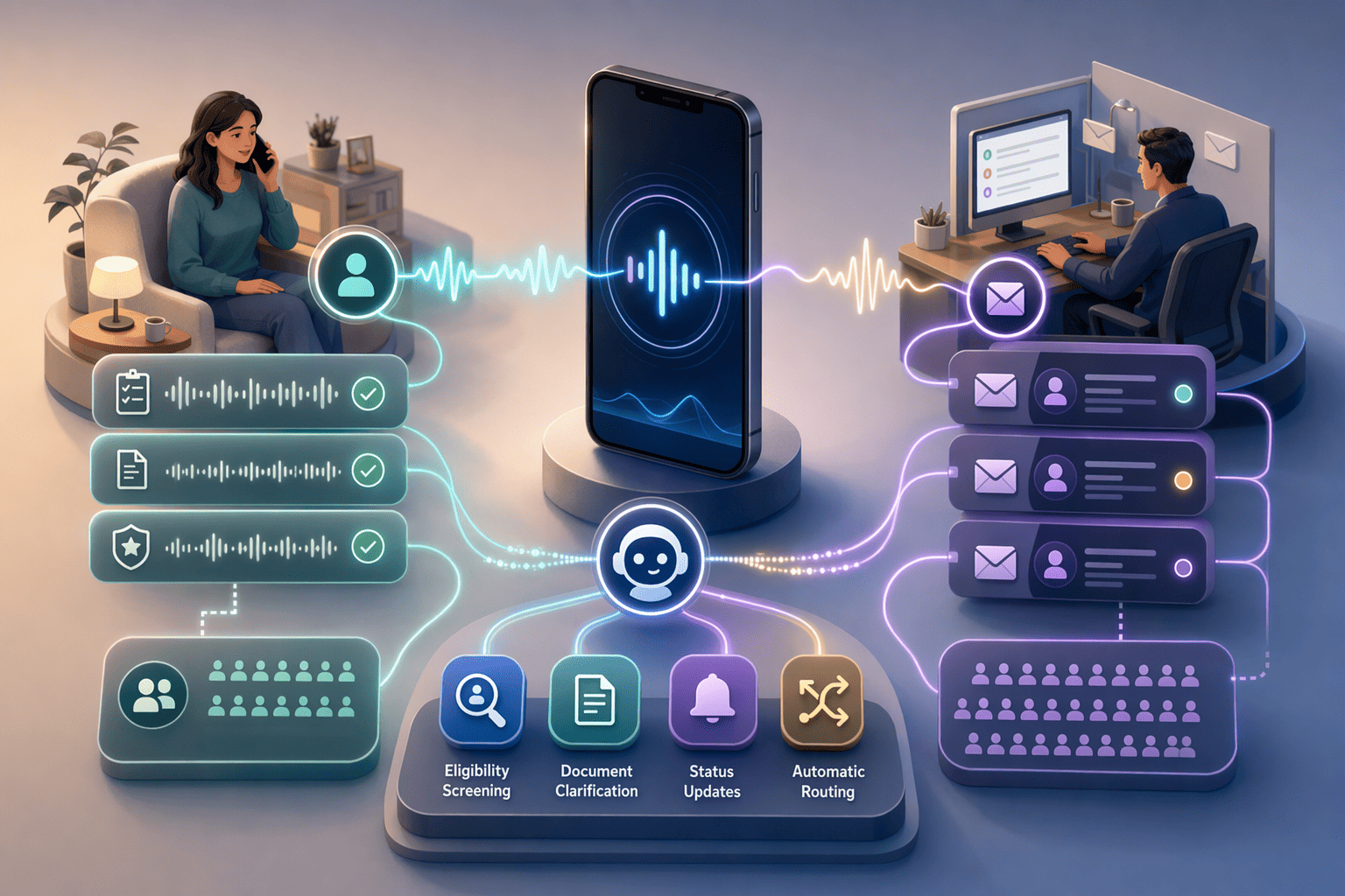 Illustration for: How AI Voice Agents Handle High-Volume Loan Inquiries Without Adding Staff