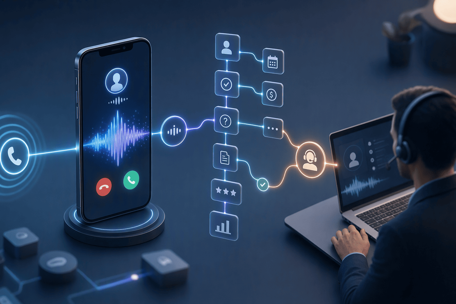 Illustration for: Voice-First AI Automation Platforms (EchoLeads, Frontiva AI)